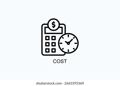 Cost Icon Or Logo Isolated Vector Illustration