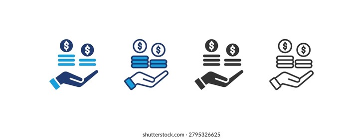Cost Icon Set Multiple Style Collection