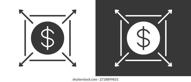 Conjunto De Iconos De Costo Colección De Vector Aislada En Blanco Y Negro