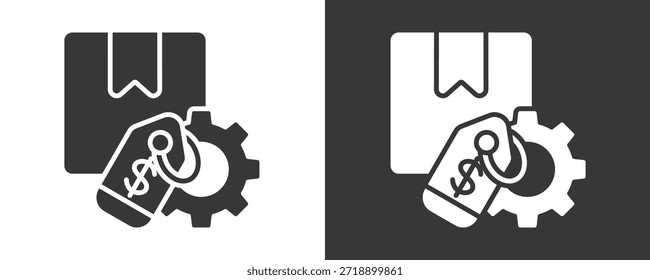 Conjunto De Iconos De Costo Colección De Vector Aislada En Blanco Y Negro