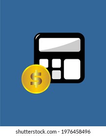 Cost icon vector logo for economic, business, accounting, finance, etc.