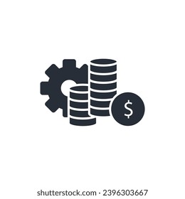 cost icon. vector.Editable stroke.linear style sign for use web design,logo.Symbol illustration.