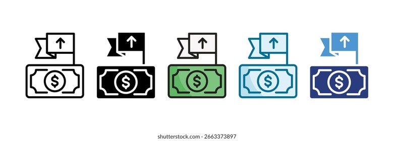 Cost Leadership Icon Set Multiple Style Collection