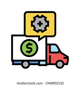 cost of logistics services color icon vector. cost of logistics services sign. isolated symbol illustration