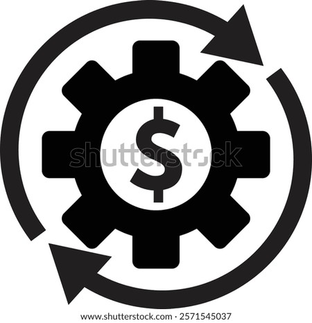 Cost management icon . Costs optimization icon . Vector illustration