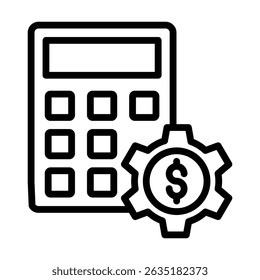 Cost Management line icon , vector, pixel perfect, illustrator file 
