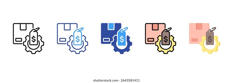 Cost Multi Style Icon Set