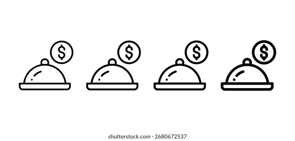 Cost Multiple Line Icon Element