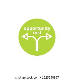 Cost Opportunity button icon. Clipart image isolated on white background