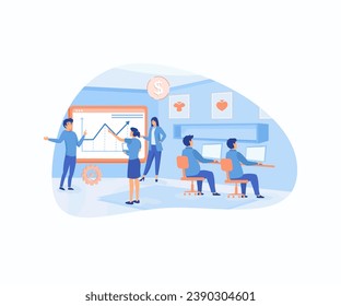 Cost optimization concept. Idea of financial and marketing strategy. Cost and income balance, flat vector modern illustration 