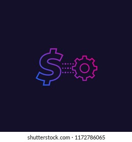 cost optimization, expenses reduction icon