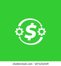 cost optimization, financial vector icon