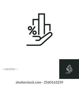 Cost optimization icon isolated on white background. Vector illustrations are made with vector-based software, not AI generated results.