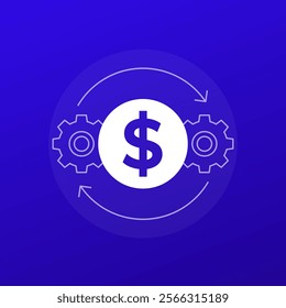 cost optimization icon, cost reduction vector design