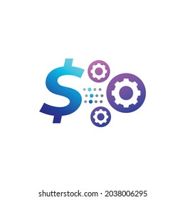 cost optimization logo with gradient color