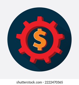 icono de optimización de costes y eficiencia de producción