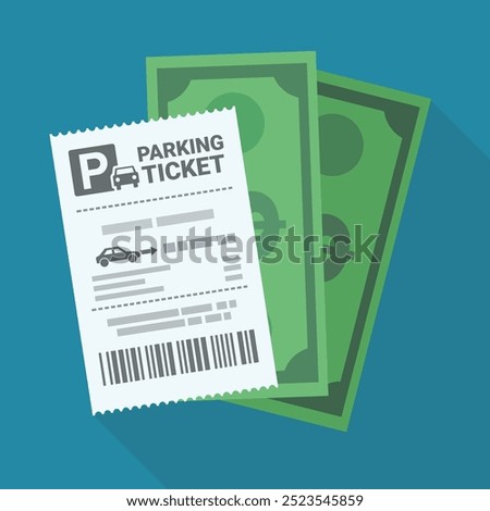 Cost of parking (flat design)