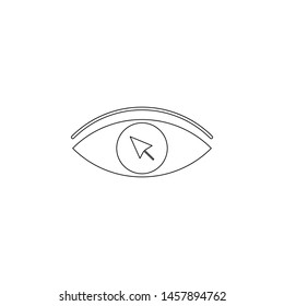 cost per action icon. Element of business, digital marketing for mobile concept and web apps icon. Outline, thin line icon for website design and development, app development