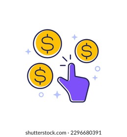cost per click, CPC icon, vector design