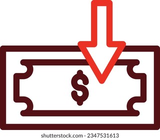 Cost Per Click Glyph Two Color Icon For Personal And Commercial Use.
