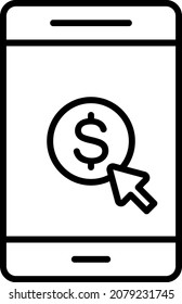 Cost Per Click icon vector image. Can also be used for web apps, mobile apps and print media.