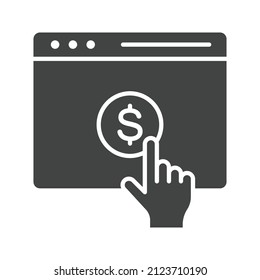 Cost per Click icon vector image. Can also be used for Physical Fitness. Suitable for mobile apps, web apps and print media.