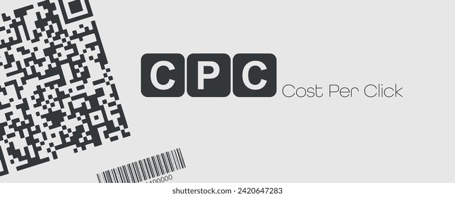 cost per click sign on white background