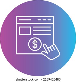 Cost Per Click vector icon. Can be used for printing, mobile and web applications.