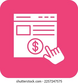 Icono vector Costo por clic. Se puede usar para imprimir, móviles y aplicaciones web.