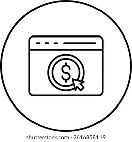 Cost Per Click vector icon. Can be used for printing, mobile and web applications.