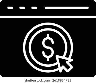 Cost Per Click vector icon. Can be used for printing, mobile and web applications.