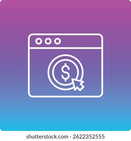 Icono de Vector de coste por Hacer clic. Se puede utilizar para aplicaciones de impresión, móviles y de Web.