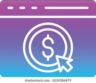 Icono de Vector de coste por Hacer clic. Se puede utilizar para aplicaciones de impresión, móviles y de Web.
