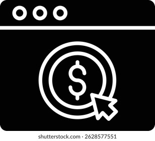 Icono de Vector de coste por Hacer clic. Se puede utilizar para aplicaciones de impresión, móviles y de Web.