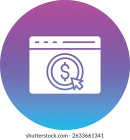 Icono de Vector de coste por Hacer clic. Se puede utilizar para aplicaciones de impresión, móviles y de Web.
