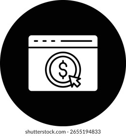 Icono de Vector de coste por Hacer clic. Se puede utilizar para aplicaciones de impresión, móviles y de Web.