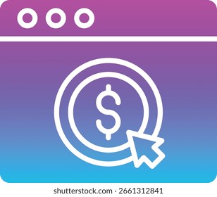 Icono de Vector de coste por Hacer clic. Se puede utilizar para aplicaciones de impresión, móviles y de Web.