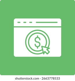 Icono de Vector de coste por Hacer clic. Se puede utilizar para aplicaciones de impresión, móviles y de Web.
