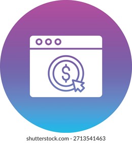 Icono de Vector de coste por Hacer clic. Se puede utilizar para aplicaciones de impresión, móviles y de Web.
