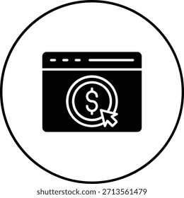 Icono de Vector de coste por Hacer clic. Se puede utilizar para aplicaciones de impresión, móviles y de Web.