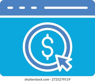 Icono de Vector de coste por Hacer clic. Se puede utilizar para aplicaciones de impresión, móviles y de Web.