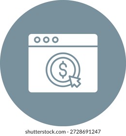 Icono de Vector de coste por Hacer clic. Se puede utilizar para aplicaciones de impresión, móviles y de Web.