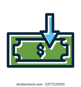 Cost Per Click Vector Thick Line Filled Dark Colors Icons For Personal And Commercial Use.

