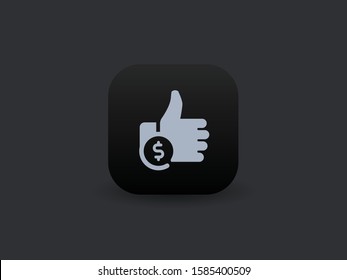 Cost Per Like - Vector App Icon