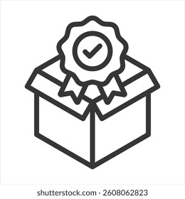 Cost Of Quality Outline Icon Vector Illustration