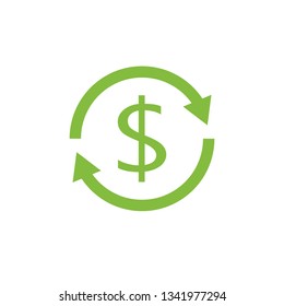 Cost Recovery Icon. Money Clipart Isolated On White Background