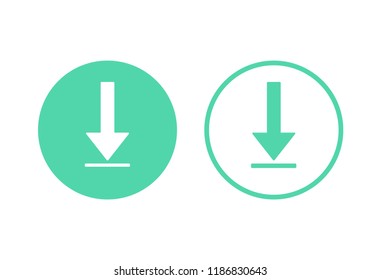 Cost reduction icon and Download icon collection set. Image isolated on white background. Vector illustration.