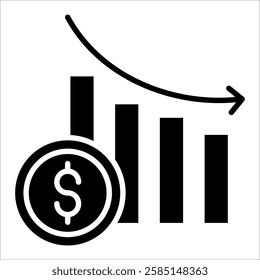 Cost Reduction Icon Element For Design