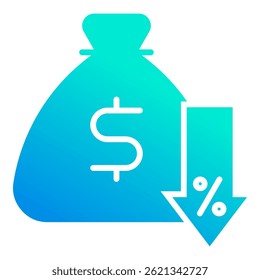 Elemento de icono de reducción de costos para el diseño
