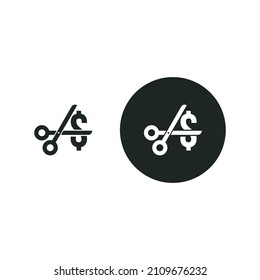 Cost reduction icon isolated on white background